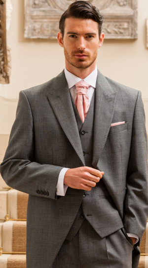 Grey Woven Morning Tails Hire