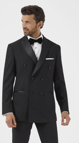 Black Budget Double Breasted Dinner Jacket