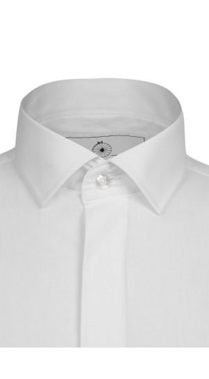 White Modern Fit Dress Shirt